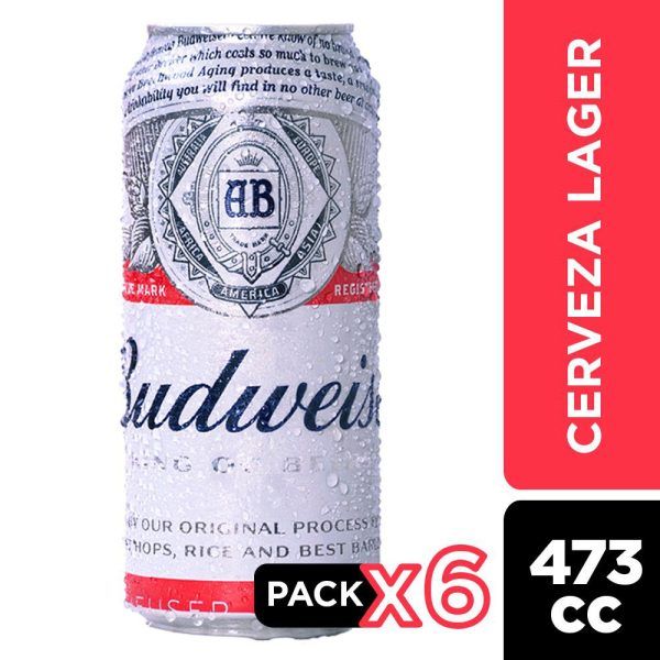 Pack de 6 latas de medio Budweiser